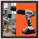 Taladro compacto de 18 velocidades de 21 V Batería de litio dual(mantenga su móvil abierto)