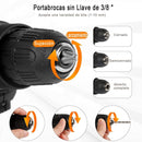 Taladro compacto de 18 velocidades de 21 V Batería de litio dual(mantenga su móvil abierto)