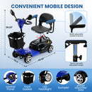 THLAND 30 Miles Long Range 4 Wheel Electric Mobility Scooter with 350W Motor - Foldable Mobility Scooter for Adults/Seniors - Compact Heavy Duty Mobility for Travel, 300 lb Capacity