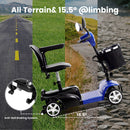 THLAND 30 Miles Long Range 4 Wheel Electric Mobility Scooter with 350W Motor - Foldable Mobility Scooter for Adults/Seniors - Compact Heavy Duty Mobility for Travel, 300 lb Capacity