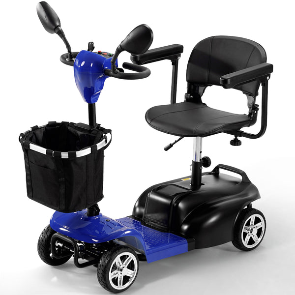 THLAND 30 Miles Long Range 4 Wheel Electric Mobility Scooter with 350W Motor - Foldable Mobility Scooter for Adults/Seniors - Compact Heavy Duty Mobility for Travel, 300 lb Capacity