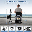 THLAND 30 Miles Long Range 4 Wheel Electric Mobility Scooter with 350W Motor - Foldable Mobility Scooter for Adults/Seniors - Compact Heavy Duty Mobility for Travel, 300 lb Capacity (Silver)