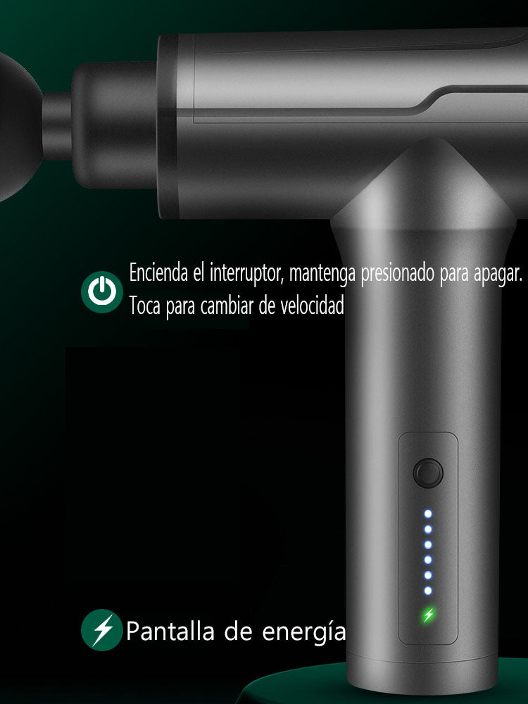 Mini pistola de masaje muscular conveniente masajeador muscular de vibración de alta frecuencia multifuncional