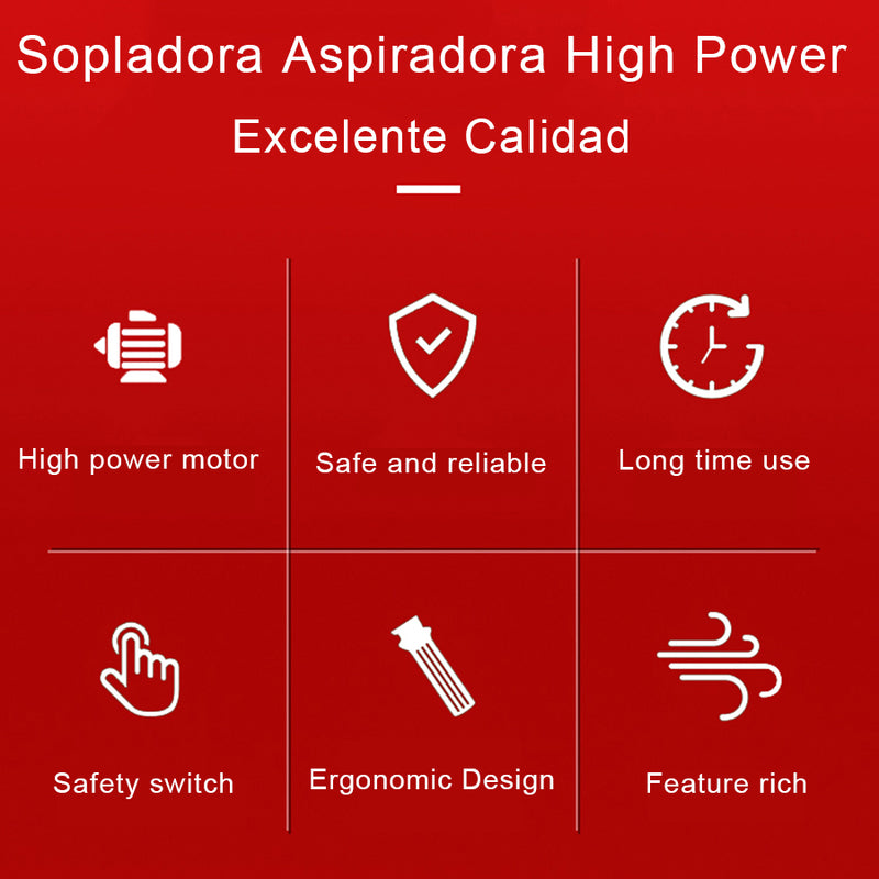 Soplador De Hojas Eléctrico Aspiradora De Mano 110v 700w （venta de liquidación）