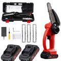 Mini motosierra inalámbrica de 6" con 2 baterías y 3 cadenas(venta de liquidación)