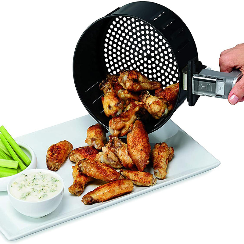 Freidora de aire de gran capacidad 5.5L negra