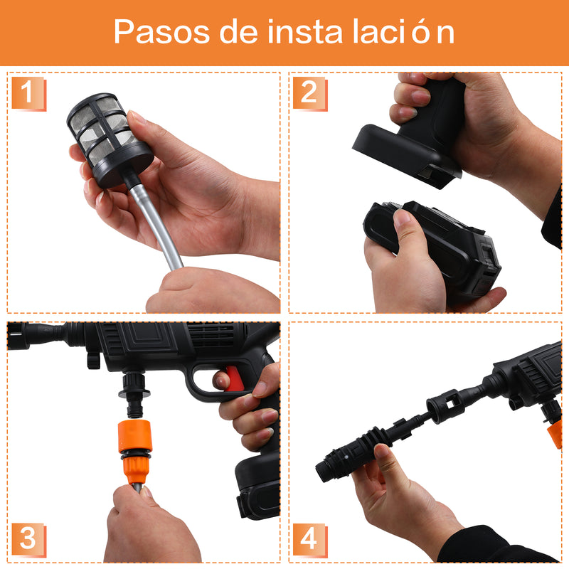 Hidrolimpiadora 21V Batería 10000mAh 30 minutos de duración de la batería（mantenga su móvil abierto）