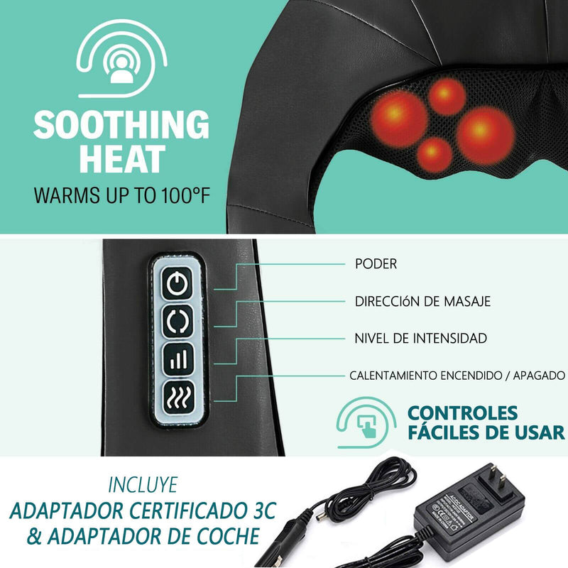 Masajeador De Hombros Y Cuello, Terapia De Amasamiento Multifuncional Del Dolor Para Todo El Cuerpo,4D Onmedics For Masajeadores Eléctricos Amasamiento Con Mantón De Masaje Cálido