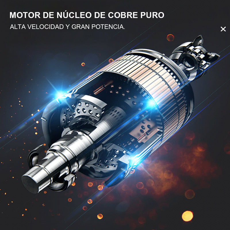 Motosierra portátil de 6" 2 baterías 3 cadenas (Oferta de liquidación)