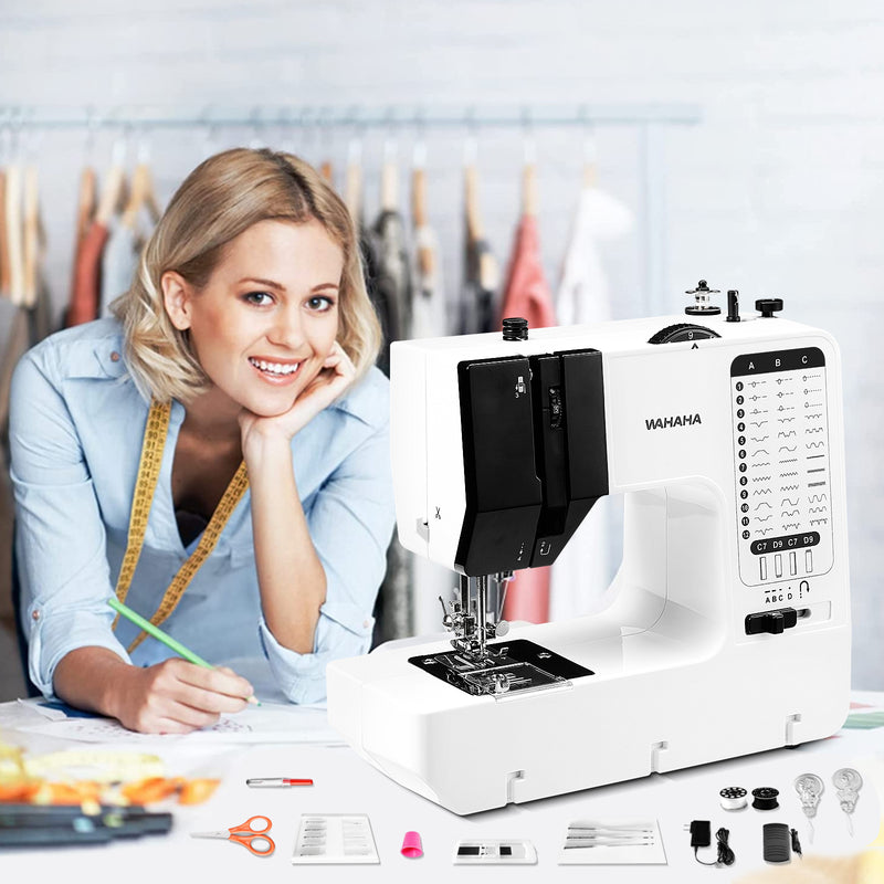 Maquina de Coser Portatil 36 Tipos de Puntadas 4 modos de energía（mantenga su móvil abierto）