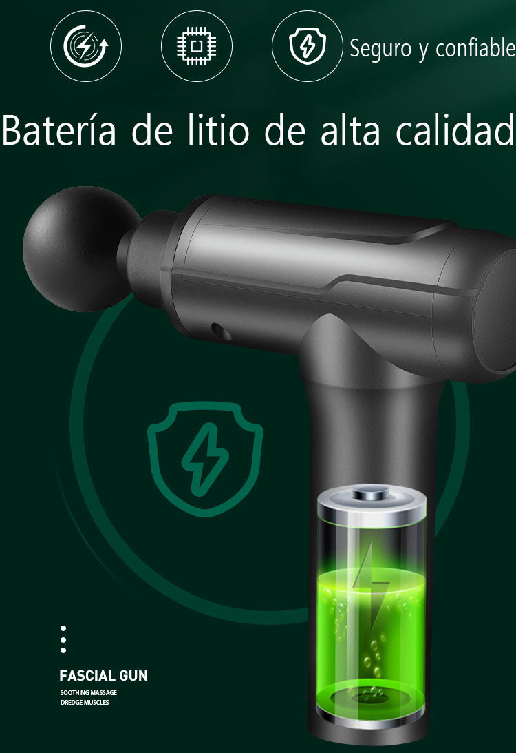 Mini pistola de masaje muscular conveniente masajeador muscular de vibración de alta frecuencia multifuncional