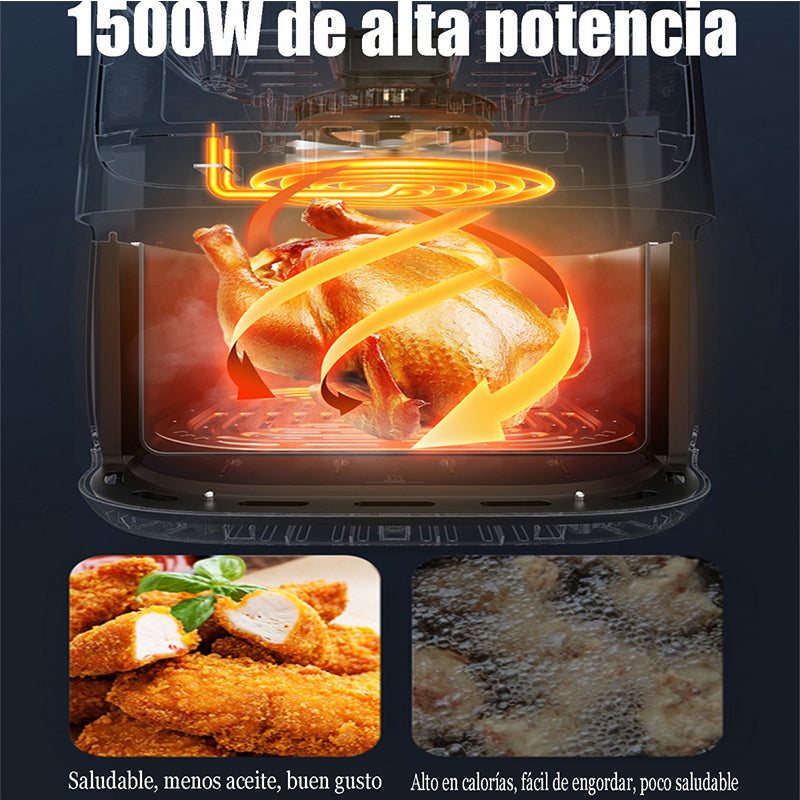 Freidora de aire táctil LCD multifuncional para el hogar