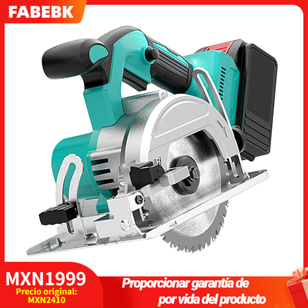 Batería de litio de sierra circular eléctrica recargable cortadora eléctrica portátil de 5 pulgadas（mantenga su móvil abierto）