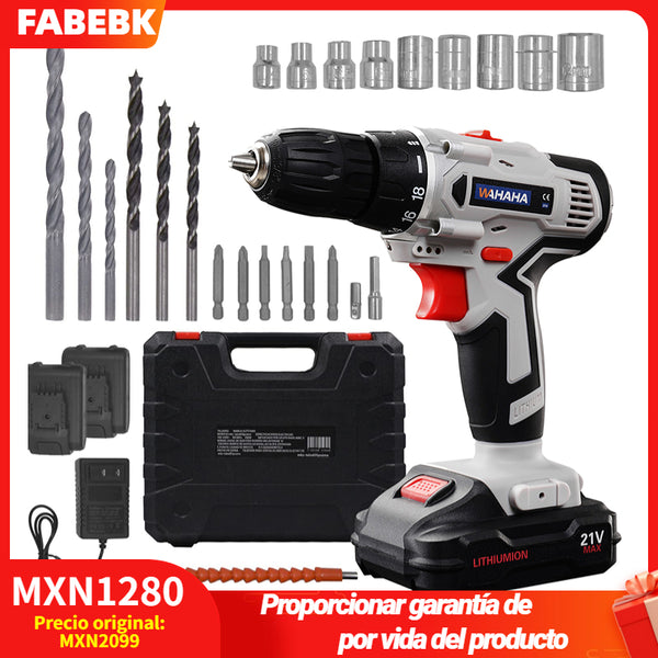 Taladro eléctrico de 21V con capacidad de 12000mAh para 1 hora de duración de la batería（venta de liquidación）
