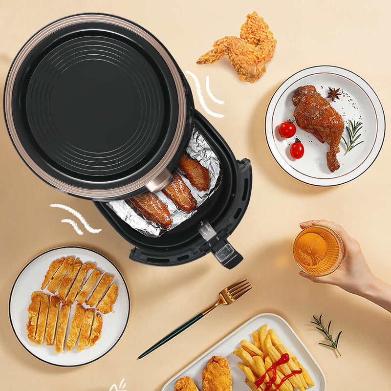 Freidora de aire de gran capacidad 5.5L negra