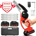 Motosierra portátil de 6" 2 baterías 3 cadenas (Oferta de liquidación)