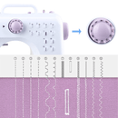Maquina de Coser Portatil 12 Tipos de Puntadas 2 modos de energía（mantenga su móvil abierto）