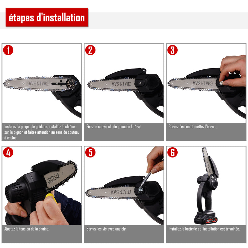 Motosierra portátil recargable de 6 pulgadas（venta de liquidación）