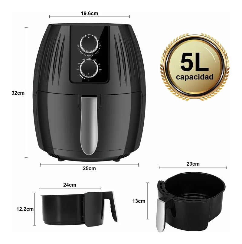 Freidora Eléctrica De Aire 5l Con Instructivo Y Recetario (venta de liquidación)