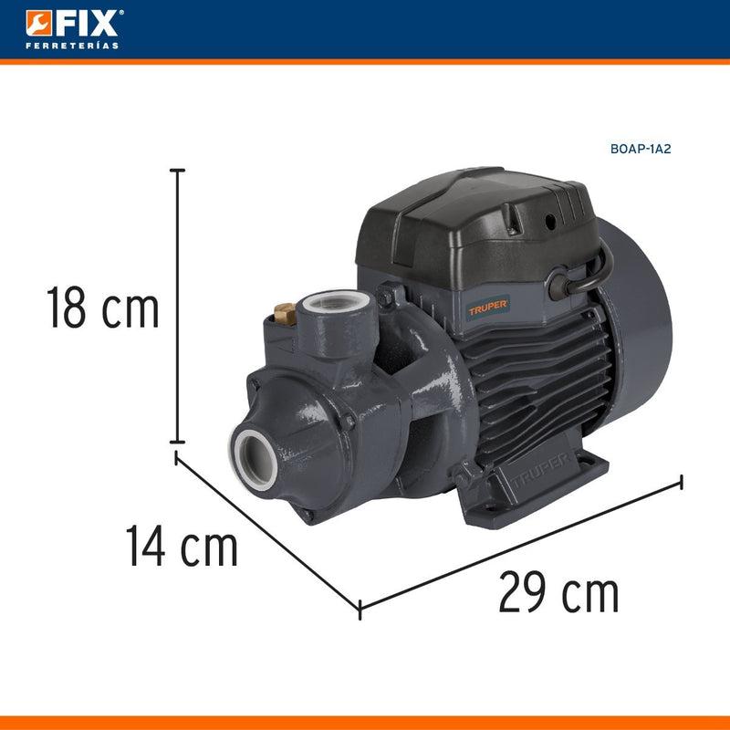 Truper Expert BOAP-1/2, Bomba eléctrica periférica para agua 1/2 HP（mantenga su móvil abierto）