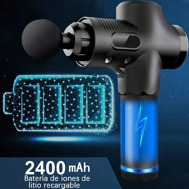 Pistola De Masaje Muscular Profesional De 30 Velocidades