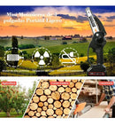 Mini motosierra inalámbrica de 6" con 2 baterías y 3 cadenas(venta de liquidación)