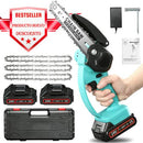 Motosierra portátil de 6" 2 baterías 3 cadenas (Oferta de liquidación)