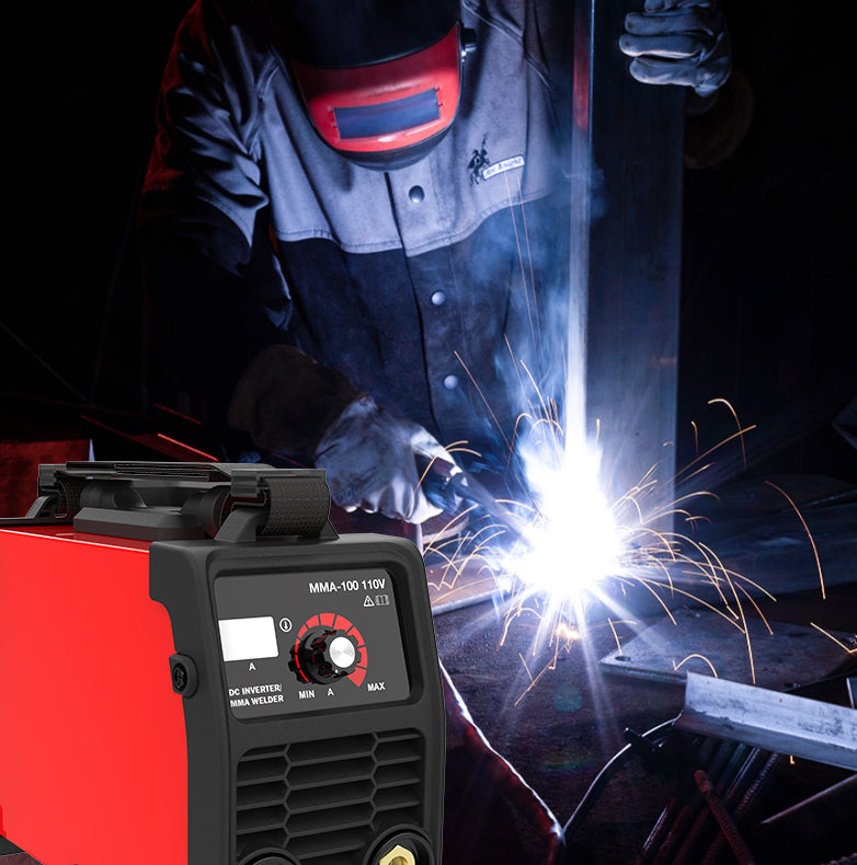 Soldador Inversor Mini Transportable Con Rango de 20-100 amp Alimentación de 110 V Alimentación Externa DC