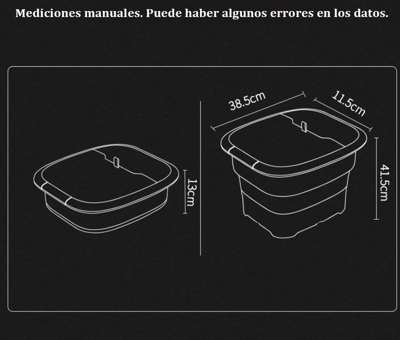 Baño de pies plegable calefacción eléctrica totalmente automática（mantenga su móvil abierto）
