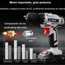 Taladro compacto de 18 velocidades de 21 V Batería de litio dual（mantenga su móvil abierto）